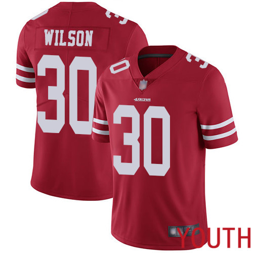 San Francisco 49ers Limited Red Youth Jeff Wilson Home NFL Jersey #30 Vapor Untouchable